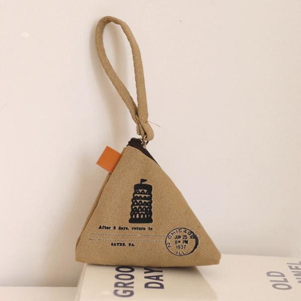 PERSONALITY CREATIVE RETRO ZONGZI COIN PURSE FEMALE MINI CANVAS ART CUTE COIN BAG KEY BAG