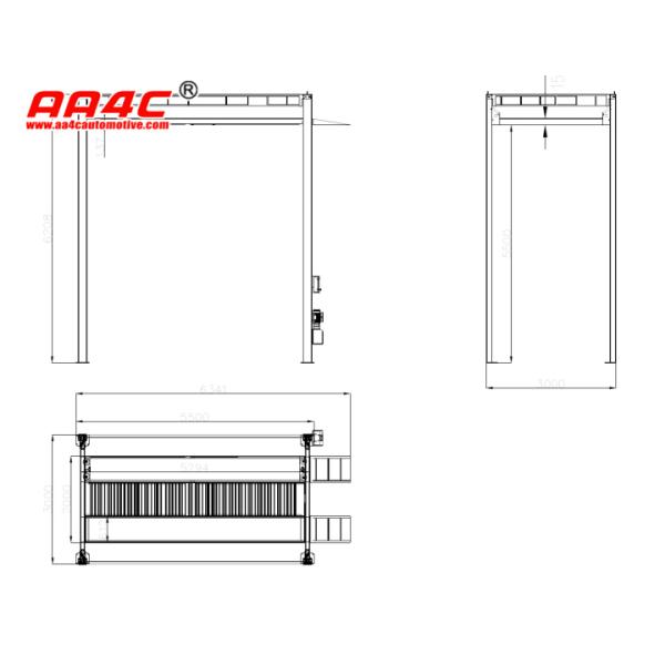 AA4C 4 post high rise parking lift to Switzerland 5.5m 3.0T Auto Elevator Cross Floor Lift Car Parking Lift