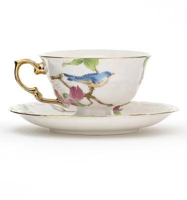 White Gold Rim Afternoon Tea Set With Cups And Saucers Porcelain Teapot And Cup Set