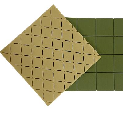 Green / Blue / Customized Shock Absorbing Floor Tiles High Slip Resistance