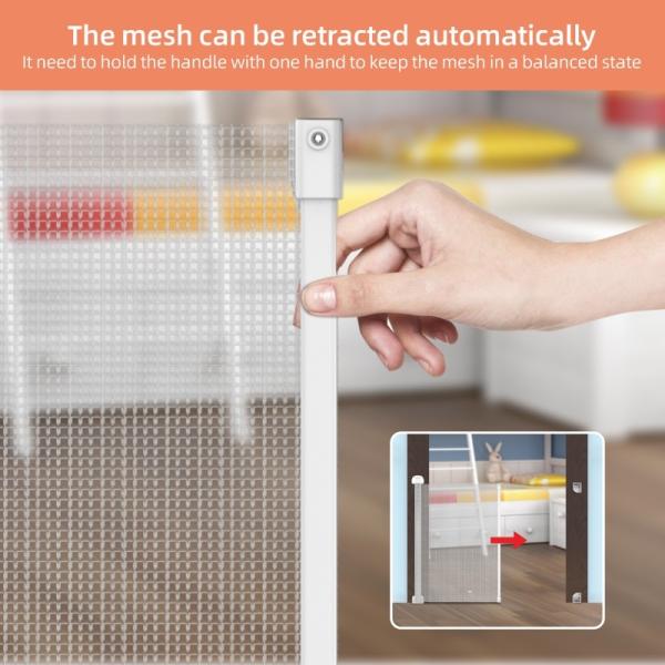 Baby Safety Gate Retractable Door Extra Wide Child Pet Safety Stairs Gate