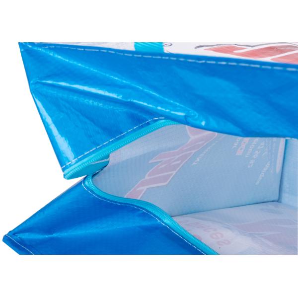 Recycle Environmental Blue Non Woven Shopping Bags With Custom Printed Logo