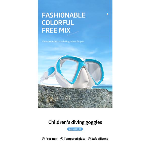 ISO Youth Snorkel Mask Scuba Diving Full Face Low Volume OEM