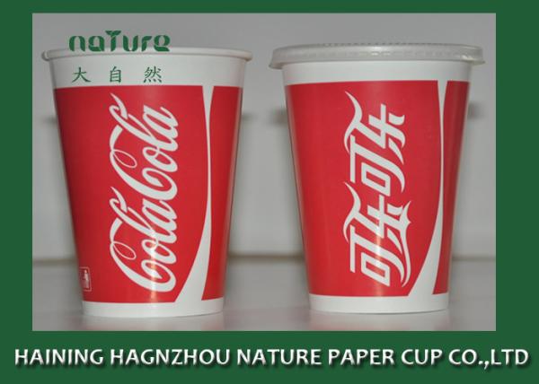 Coca Cola Paper Cold Drink Cups 16 Oz Personalised Printing For Food Truck