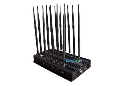 14 Bandas Disruptor de telemóvel Jammer 4 Ventiladores de refrigeração com escudo de 70m