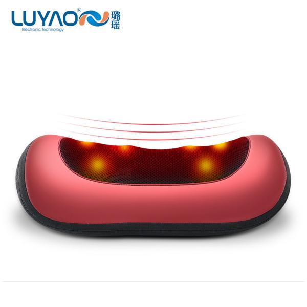 Red Portable Electric Massage Pillow Customized Shiatsu And Kneading Massage Pillow