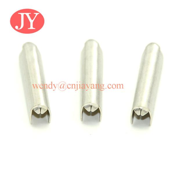 Customized design logo metal brass golden drawsting cord end metal aglet shoe lace tipping
