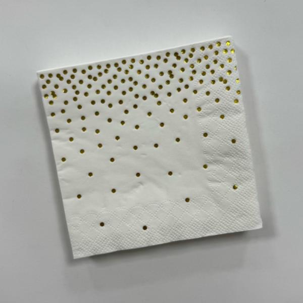 Cafe Silver Foil Paper Napkin 23*23cm 2 Ply 3 Ply Serviettes
