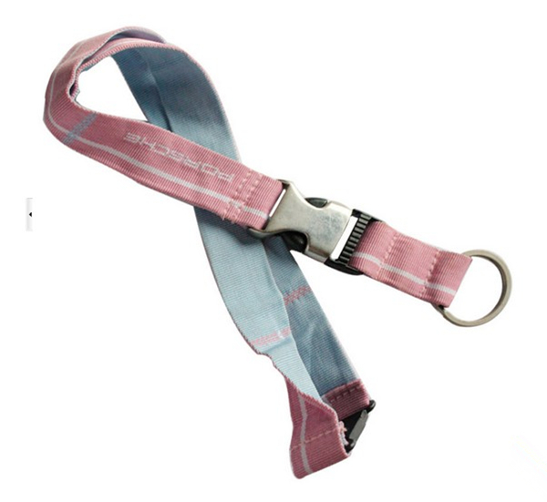 Economic branding promotion polyester lanyard with safety break away buckle,safety lanyard