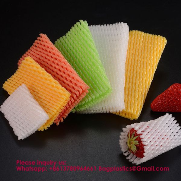 Fruit Foam Mesh Wrap Premium Quality Eco-Friendly Polyethylene Foam Fruit Nets For Fresh Produce Protective Packaging Agriculture Storage Shockproof Foam Protective Cover, Orange, Apple, Pear, Peach