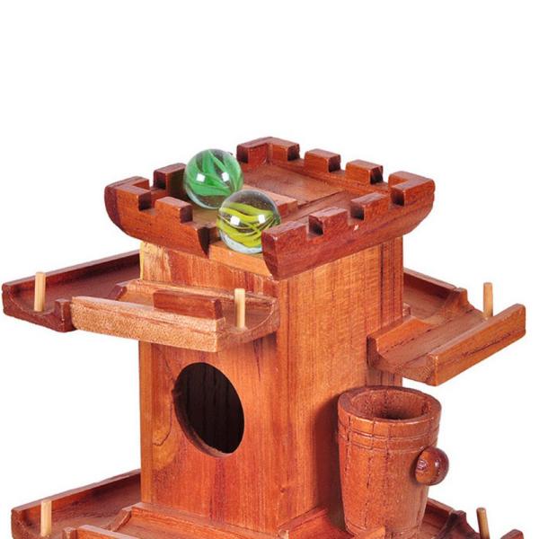 Funny Marble Ball Run Wooden Towers Construction Educational For Children