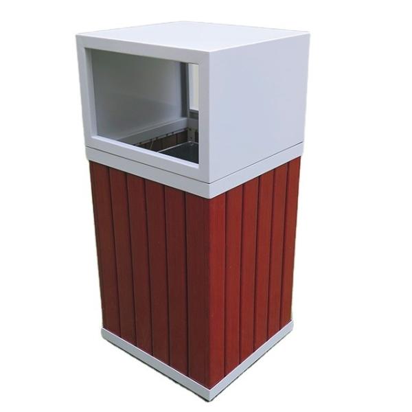 Antirust Garden 10gal Waterproof Wpc Wood Garbage Can