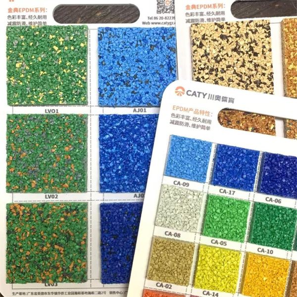 Outdoor Playground Flooring Colored Rubber Granules EPDM Rubber Playground Surface