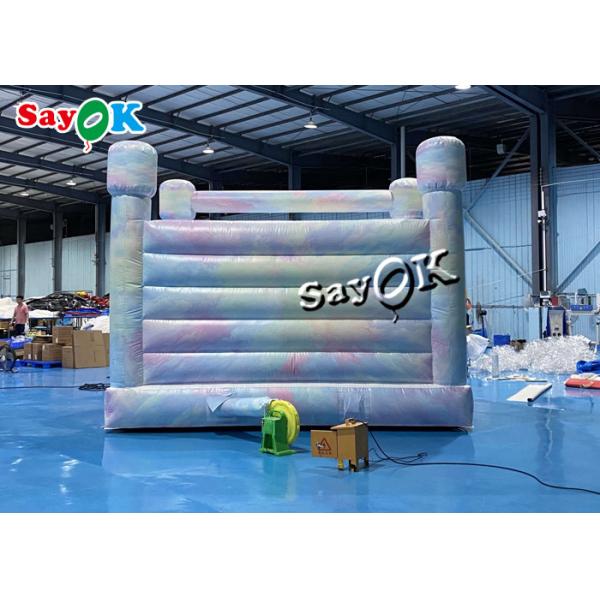 Белая луна свадебного банкета PVC отскакивает замок 4.3m 14ft раздувное с печатанием