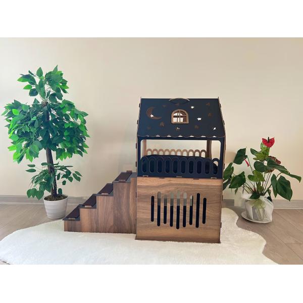 Modern Cat Furniture Customized Shape Wooden Rabbit House for Cats and Small Animals
