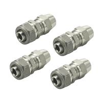 Conexión rápida para el tornillo de gas, accesorios de latón, tubo de unión recta masculina de múltiples capas en un extremo y tornillo de adaptador roscado masculino