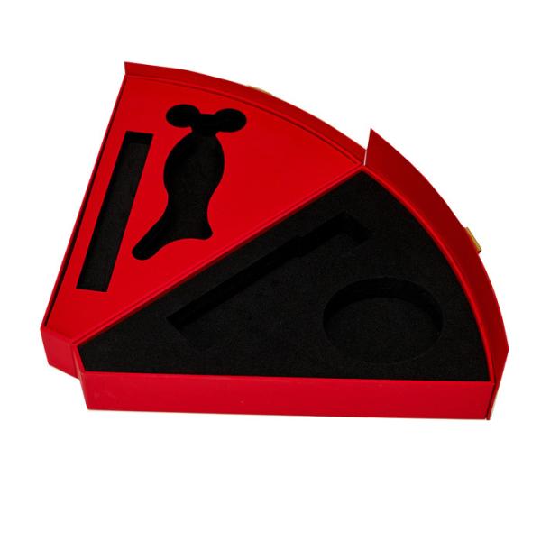 Bloco criativo bonito do cartão da caixa de presente do triângulo para a joia Ring Storage