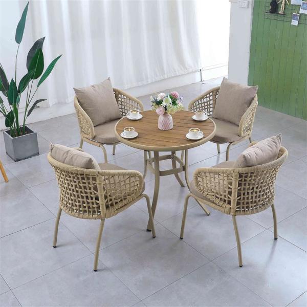 NO Folded Design Garden Outdoor Furniture Table and Chair Dining Set with Customized Color