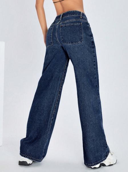 Extra dark blue comfortable breathable denim pants for women