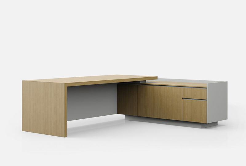 2000mm-2600mm L Shape Manager Desk DEEP Series Commercial Office Desks