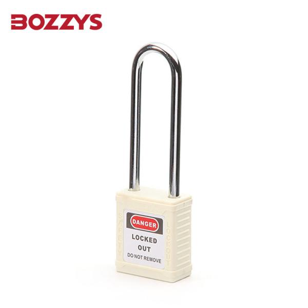 Long Steel Shackle ABS Safety Padlock Nylon PA Safety Cable Padlock
