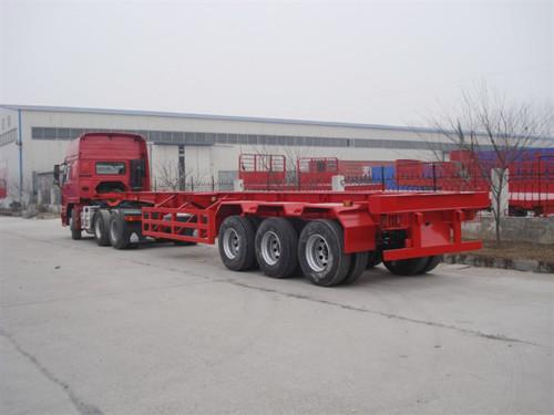 40 T Flat Bed Semi Trailer Truck 40 Feet Skeleton Container transport Tractor Trailer
