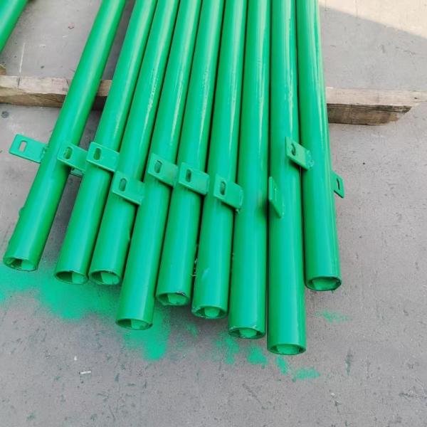 PVC Coated 3D Curved Welded Wire Mesh Fence For Farm With Peach Square Round Post