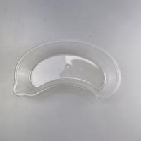 Plat jetable en plastique de rein 800cc transparent avec la bouche incurvée