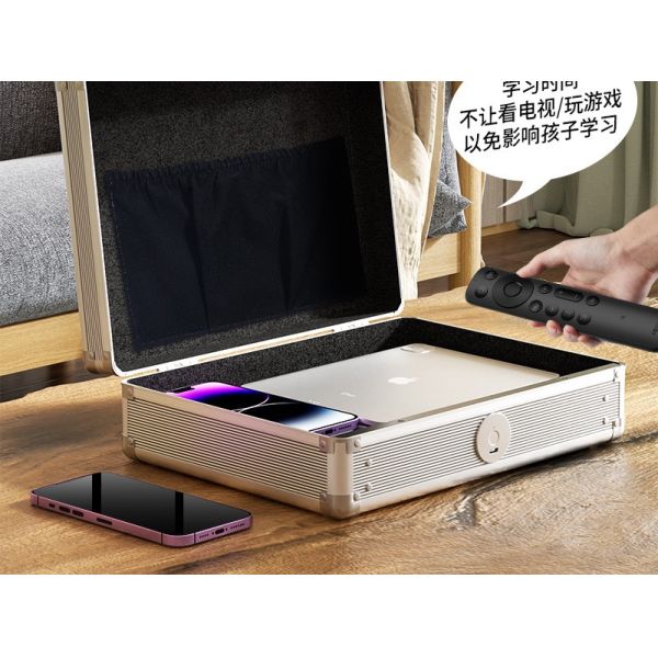 Key Storage Fingerprint Suitcase Safe Box Office & Home Document Jewelry Storage Padlock Rarlux S-S2