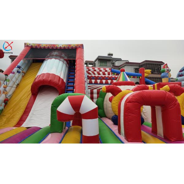 Personalizado Circo Inmenso Inflable Fun City Inflable Bouncy House Castillo de toboganes