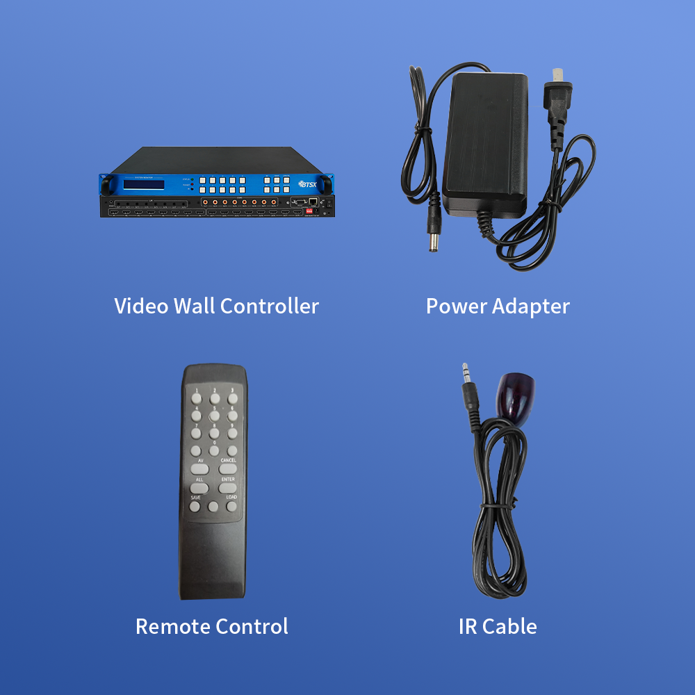 8 Inputs 8 Outputs HDMI Matrix Switch 4K60 Video Wall Controller with EDID Management for Large Screen Display