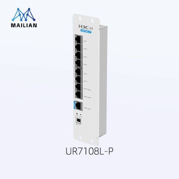H3C UR7108L-P High-Performance Enterprise Router with 150-User Capacity 8-Port PoE+ and Built-in AC for Cloud Management