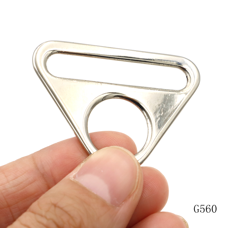 Triangle Metal Slide Adjuster Bag Hardware Shoulder Strap Slider Buckle Custom Zinc Alloy Triangular Ring for Handbag Strap