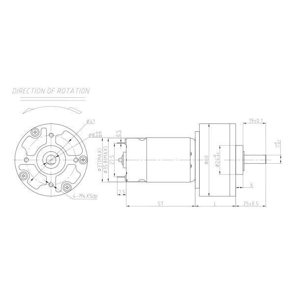 36V 48V 10nm High Torque DC Gear Motor 100kgcm Low Rpm 10rpm