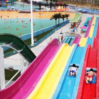 Grandes diapositives d'eau d'arc-en-ciel d'OEM quatre/six ruelles pour le parc aquatique