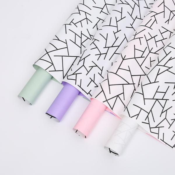 Двойной упаковочная бумага сделанная по образцу стороной пластиковая цветка флориста 58cm*58cm