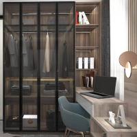 Modernas portas abertas com dobradiças, interior de guarda-roupa, MDF de 7 pés, personalizado.