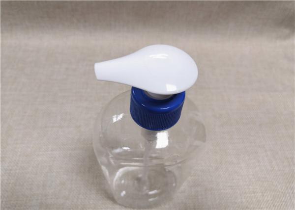 White / Blue Cosmetic Plastic Lotion Pump 1 . 3 - 1 . 5CC Dosage Output