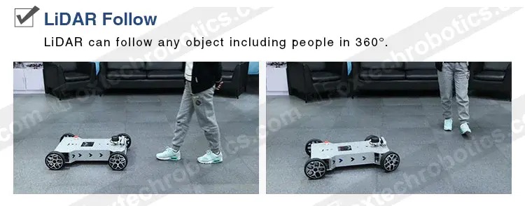 R350 Plus Nano LiDAR Follow Tracking Navigation Mapping 4-Wheeled Robot Chassis ROS AI Car
