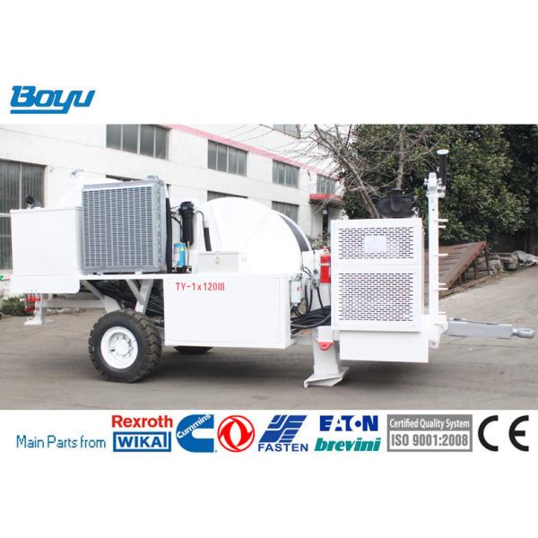 装置のCummins 4BTA3.9-C130エンジンをひもでつなぐ構造の送電線