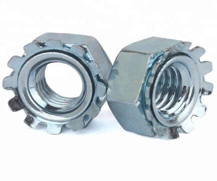 Galvanized Carbon Steel Heavy Hex Nuts K Lock Nut Ni Plated ASME B18.6.3