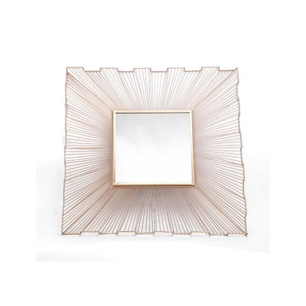 Home Concavo Convex Square Metal Wall Art Mirror