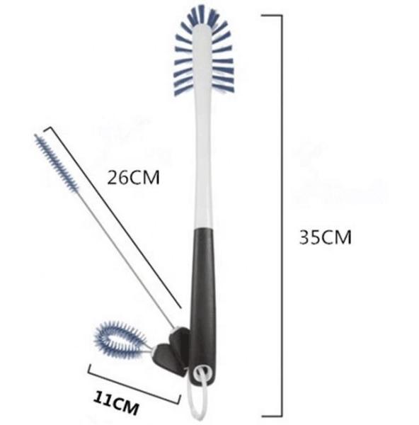 Daily Household PP Bottle Washing Brush Set 35cm Eco Friendly