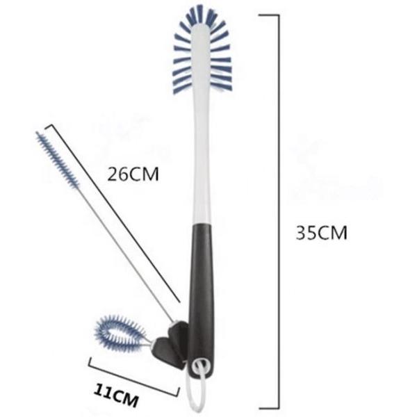Daily Household PP Bottle Washing Brush Set 35cm Eco Friendly