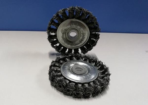 12.7MM Arbor Hole Knotted Wire Brush High Elongation Carbon Steel Wire Material