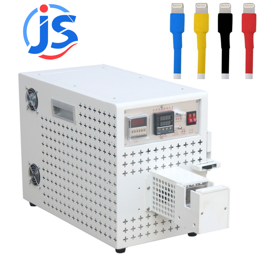 JunSheng Automatic Wire Thin Wall Heat Shrink Tubing Machine with 0-30mm Max. Tubing Diameter, 450-900 Cycles/Hour, and 0-450°C Heating Range