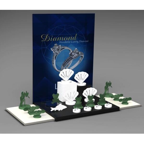 Jewelry Showcase Display Set Acrylic Jewellery Stand for Necklace,Earring,Ring