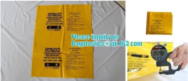 Building Films Autoclavable Biohazard Bags  , Infectious Linen Bags Rubble Sacks Covers