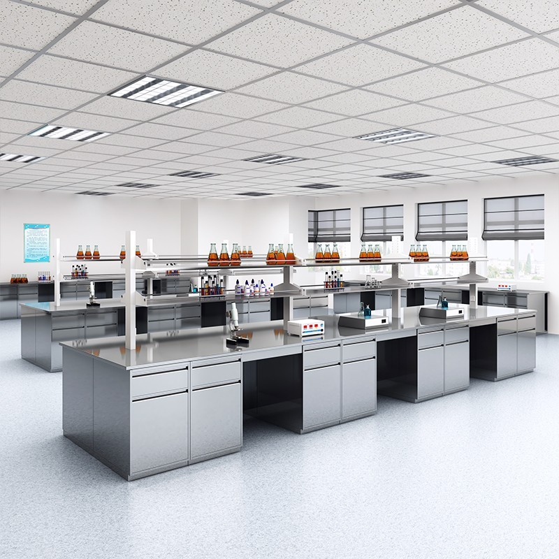 Sterile Cleanroom Stainless Steel Bench 304 / 316 Stainless Steel Work Table