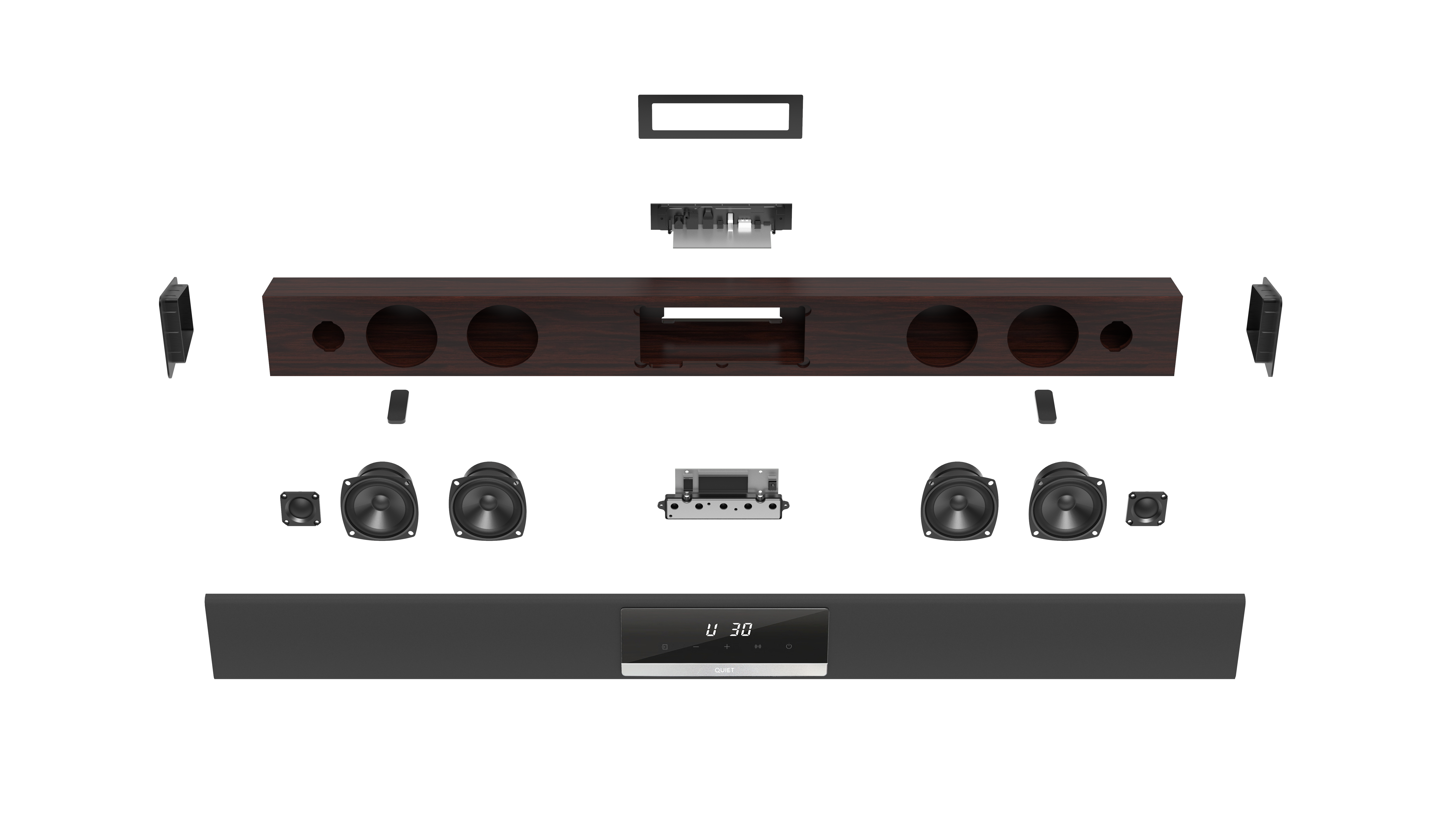 4.1 Channel TV Sound Bar with Subwoofer, surround soundbar 140w home theater systems